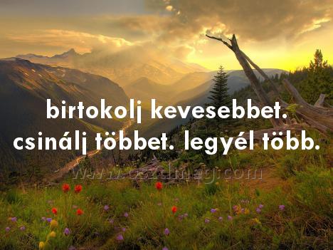 birtokolj kevesebbet. csinálj többet. birtokolj kevesebbet. csinálj többet.
birtokolj kevesebbet. csinálj többet. legyél több.