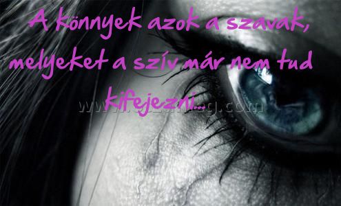 A könnyek azok a szavak A könnyek azok a szavak
A könnyek azok a szavak, melyeket a szív már nem tud kifejezni...