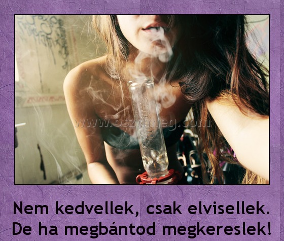 Nem kedvellek, csak elvisellek Nem kedvellek, csak elvisellek
Nem kedvellek, csak elvisellek. De ha megbántod megkereslek!