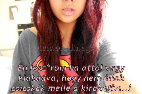 Én lesz*rom ha attól Én lesz*rom ha attól
Én lesz*rom ha attól vagy kiakadva, hogy nem állok csicskák mellé a kirakatba..!