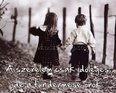 A szerelem csak idöleges
 
A szerelem csak idöleges, de a tündérmese örök.