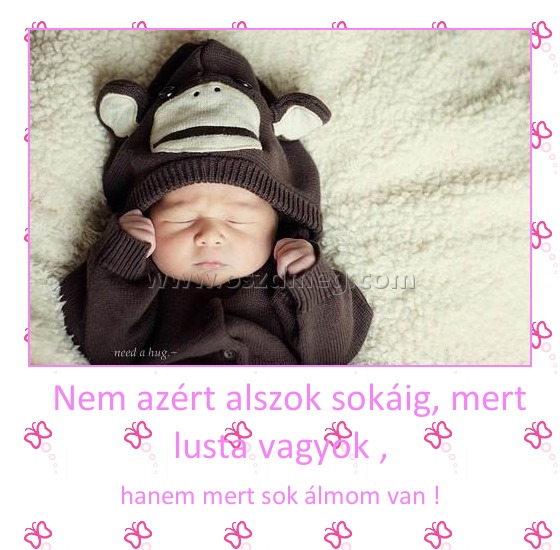 Nem azért alszok sokáig, mert lusta vagyok , Nem azért alszok sokáig, mert lusta vagyok ,
hanem mert sok álmom van !