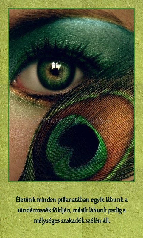 Életünk minden pillanatában egyik lábunk a tündérmesék földjén
 
