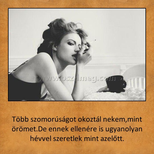 Több szomorúságot okoztál nekem
 
