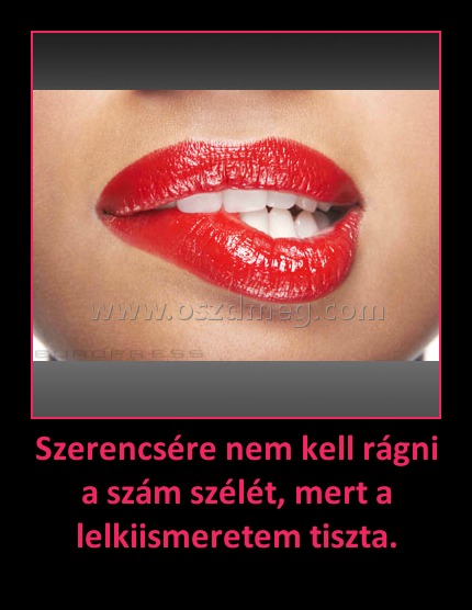 Szerencsére nem kell rágni a szám szélét, mert a lelkiismeretem tiszta.
 
